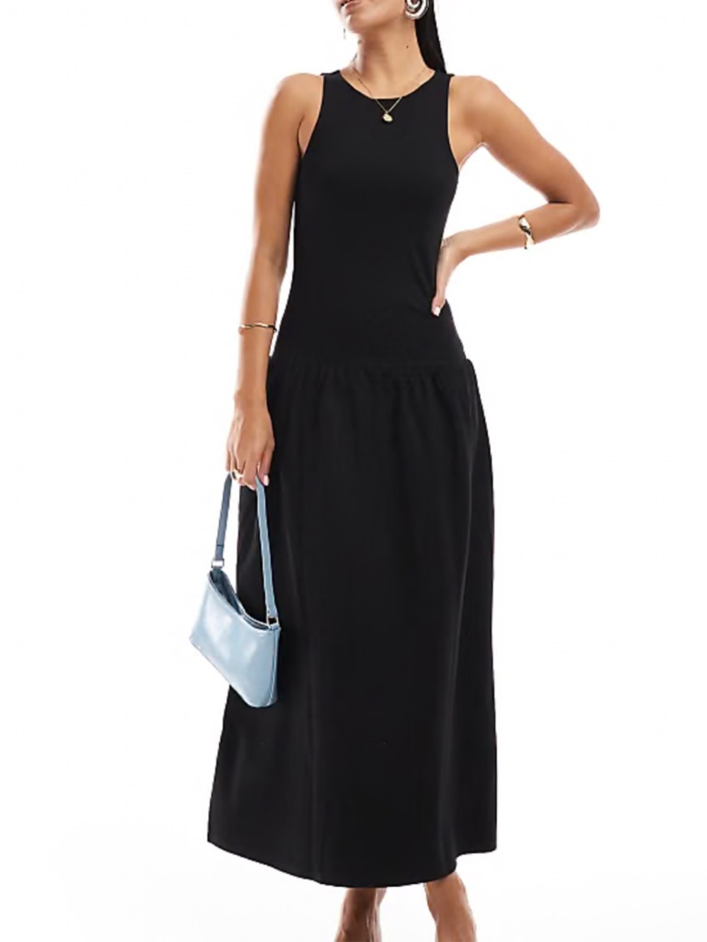 4th + Reckless Shannon gathered stretch-woven maxi dress